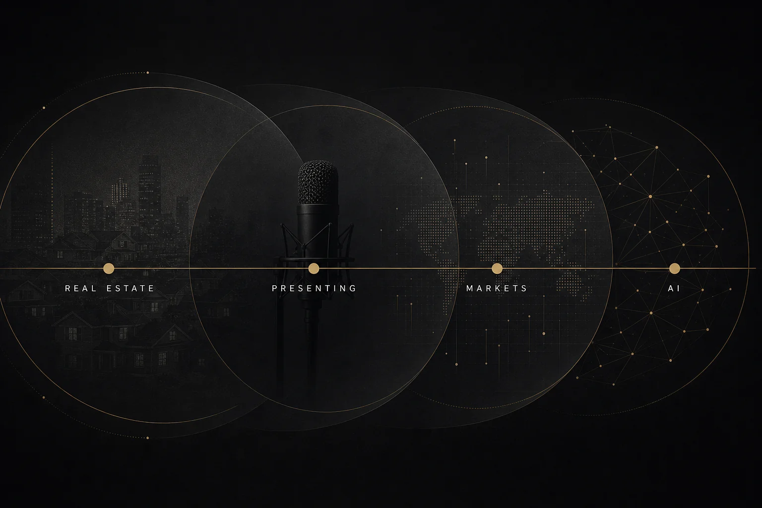 Journey: real estate, presenting, markets, AI.